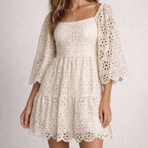 ✨ Floral Ivory Lace Dress | Boho Cottagecore Style | cowgirl ✨